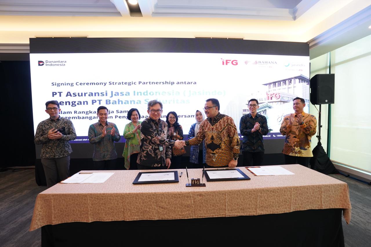 Jasindo dan Bahana Sekuritas Resmi Teken Kerja Sama Pengembangan Bisni